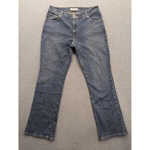 Levis 550 Jeans Womens 12 Medium Blue Relaxed Boot Cut Mid Rise Stretch Denim